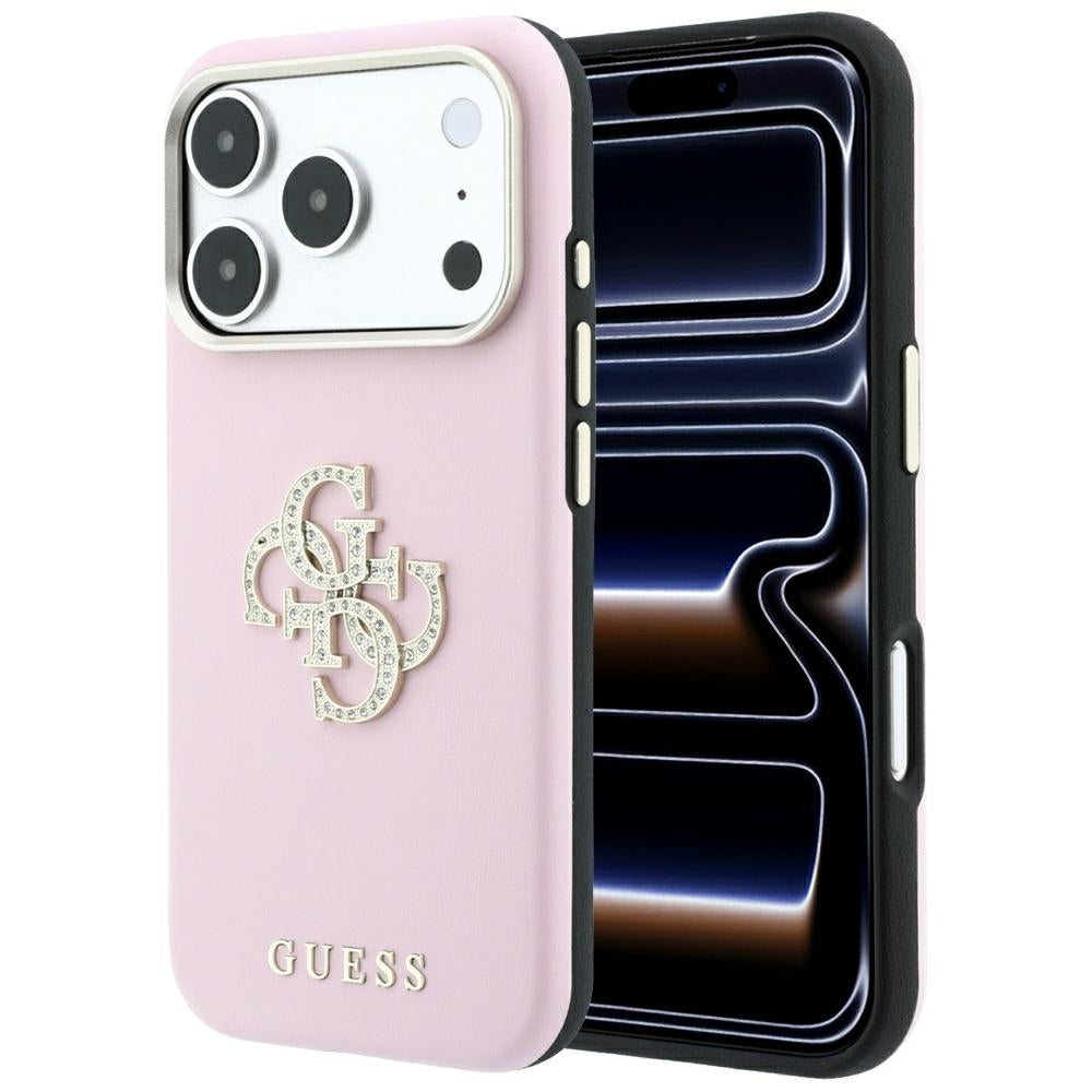 Guess Smooth &amp; Big Strass Logo Case for iPhone 18 Pro Max / 17 Pro Max - Pink_0