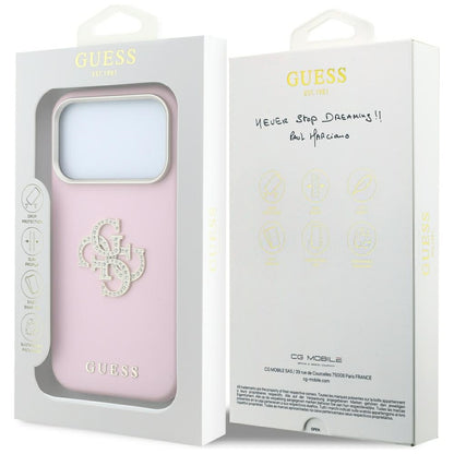 Guess Smooth &amp; Big Strass Logo Case for iPhone 18 Pro Max / 17 Pro Max - Pink_7