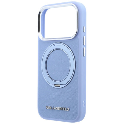 Hard Case Karl Lagerfeld Ring Stand 360 Saffiano with MagSafe for Apple iPhone 18 Pro Max / 17 Pro Max, Light Blue_5