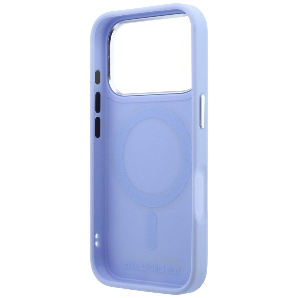 Hard Case Karl Lagerfeld Ring Stand 360 Saffiano with MagSafe for Apple iPhone 18 Pro Max / 17 Pro Max, Light Blue_6
