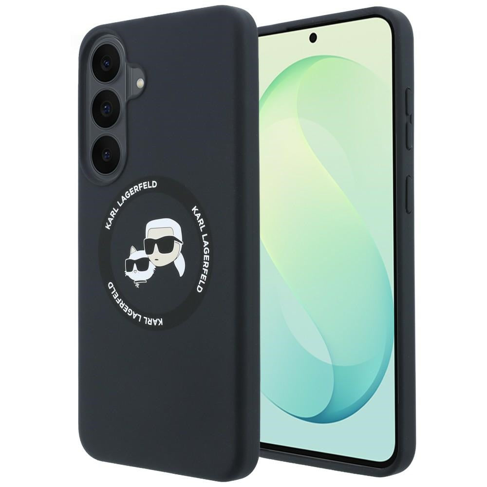 Hard Case Karl Lagerfeld Karl & Choupette Head's with MagSafe for Samsung Galaxy S26 FE S741, Black_0