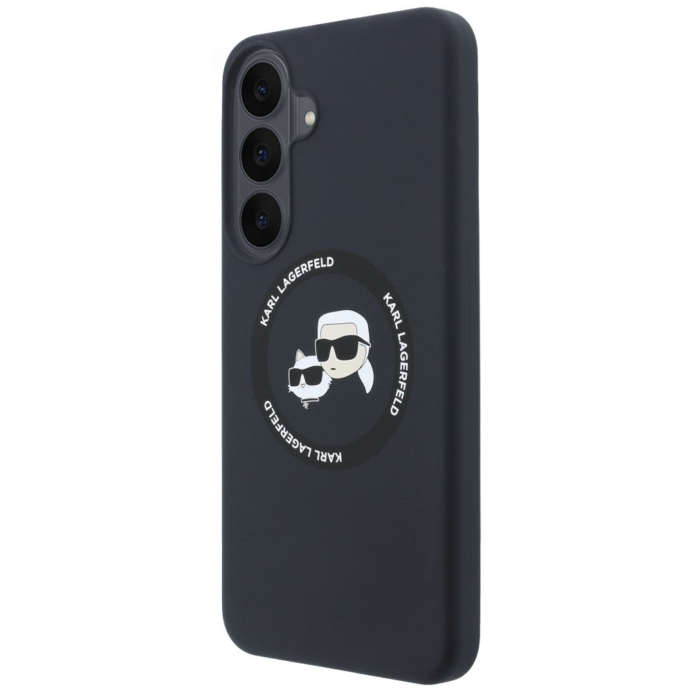 Hard Case Karl Lagerfeld Karl & Choupette Head's with MagSafe for Samsung Galaxy S26 FE S741, Black_1