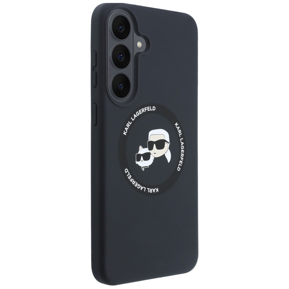 Hard Case Karl Lagerfeld Karl & Choupette Head's with MagSafe for Samsung Galaxy S26 FE S741, Black_3