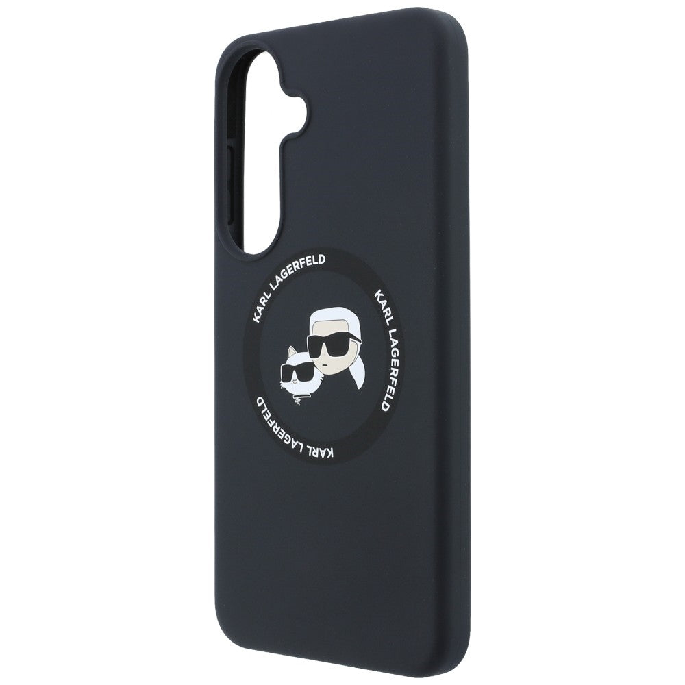 Hard Case Karl Lagerfeld Karl & Choupette Head's with MagSafe for Samsung Galaxy S26 FE S741, Black_5