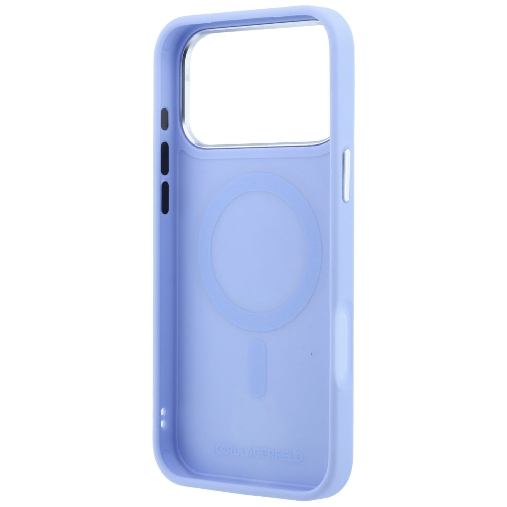 Hard Case Karl Lagerfeld Ring Stand 360 Choupette Pin with MagSafe for Apple iPhone 18 Pro / 17 Pro, Light Blue_6