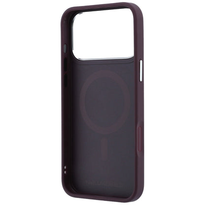 Hard Case Karl Lagerfeld Ring Stand 360 Karl Pin with MagSafe for Apple iPhone 18 Pro / 17 Pro, Burgundy_6