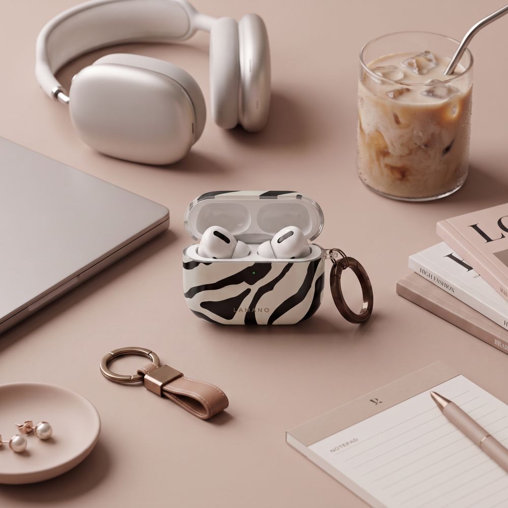 Tech-Protect Lamano case for AirPods 4 / 5 - black and beige_7