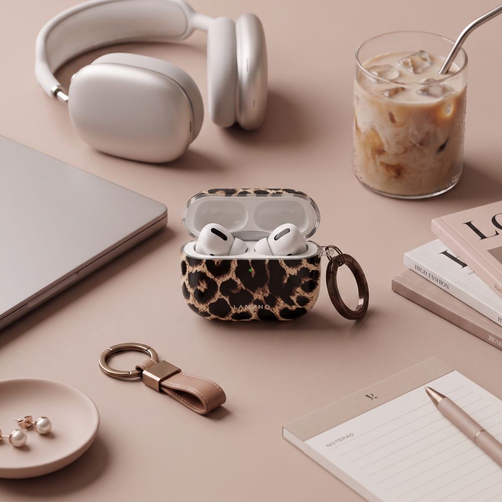 Tech-Protect Lamano case for AirPods 4 / 5 - black and brown_7