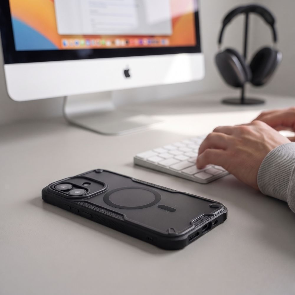 Tech-Protect Rugged Shield MagSafe Case for Xiaomi Redmi Note 17 Pro 5G - Matte Black_7
