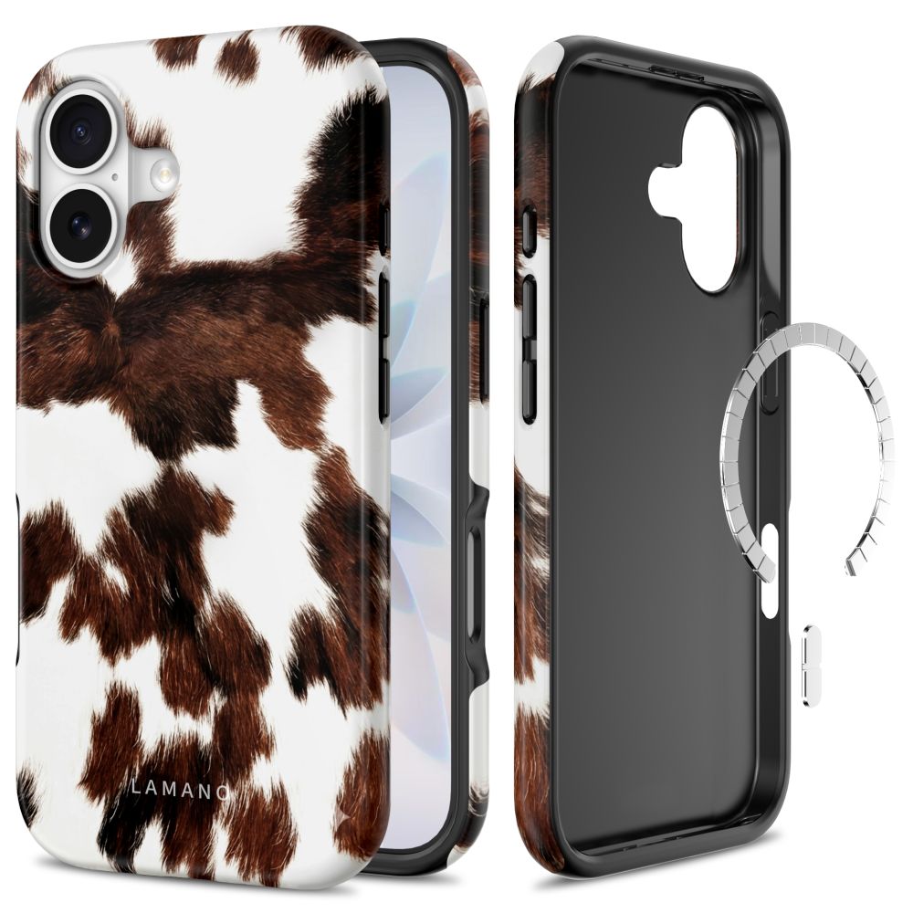 Tech-Protect Lamano MagSafe case for iPhone 17 - brown and white_0