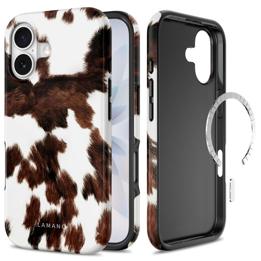 Tech-Protect Lamano MagSafe case for iPhone 17 - brown and white_0