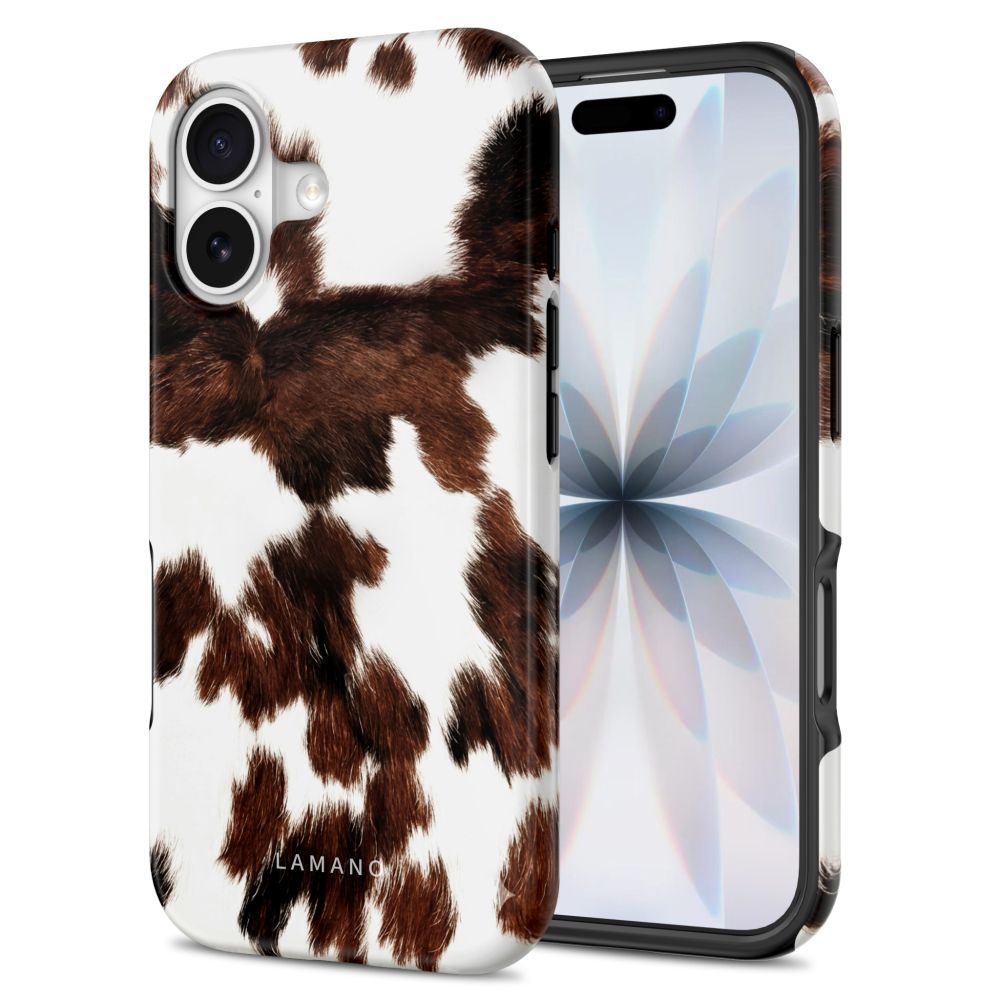 Tech-Protect Lamano MagSafe case for iPhone 17 - brown and white_1