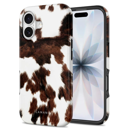 Tech-Protect Lamano MagSafe case for iPhone 17 - brown and white_1