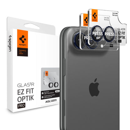 Spigen Optik Pro Glas.tR EZ Fit 2-Pack Tempered Glass Camera Screen Protector for iPhone Duo - Navy Blue_0