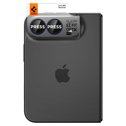 Spigen Optik Pro Glas.tR EZ Fit 2-Pack Tempered Glass Camera Screen Protector for iPhone Duo - Navy Blue_1