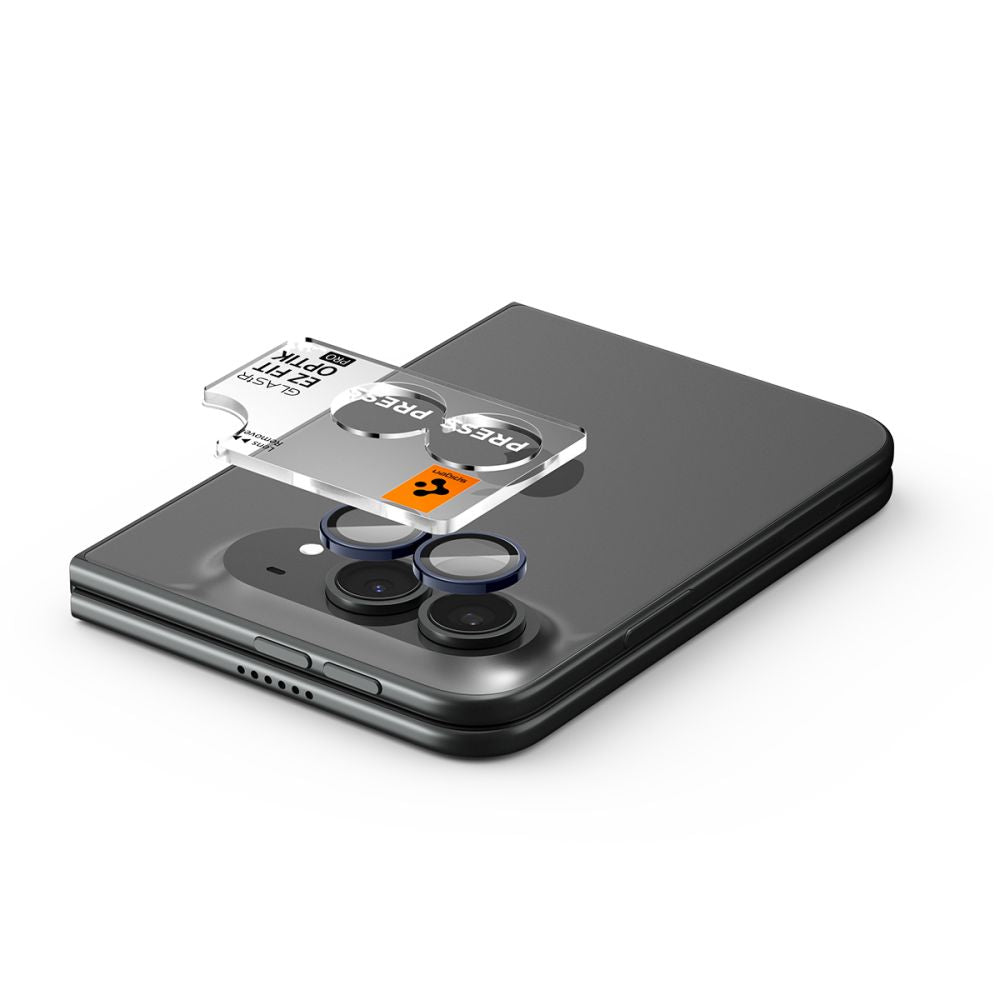 Spigen Optik Pro Glas.tR EZ Fit 2-Pack Tempered Glass Camera Screen Protector for iPhone Duo - Navy Blue_4