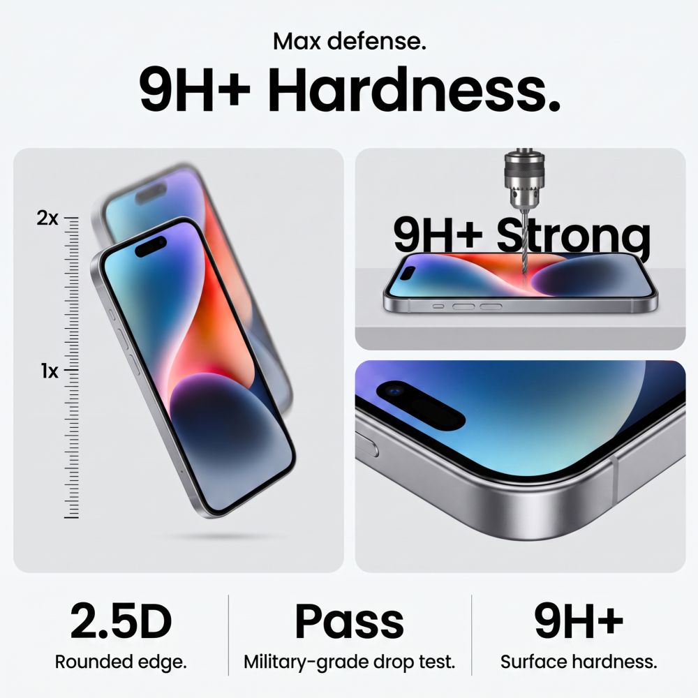 Tech-Protect OneTouch Set+ 2-Pack Tempered Glass for iPhone 18 Pro / 17 Pro_9