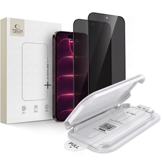 Tech-Protect OneTouch Set Spy+ 2-Pack Privacy Tempered Glass for iPhone 18 Pro Max_0