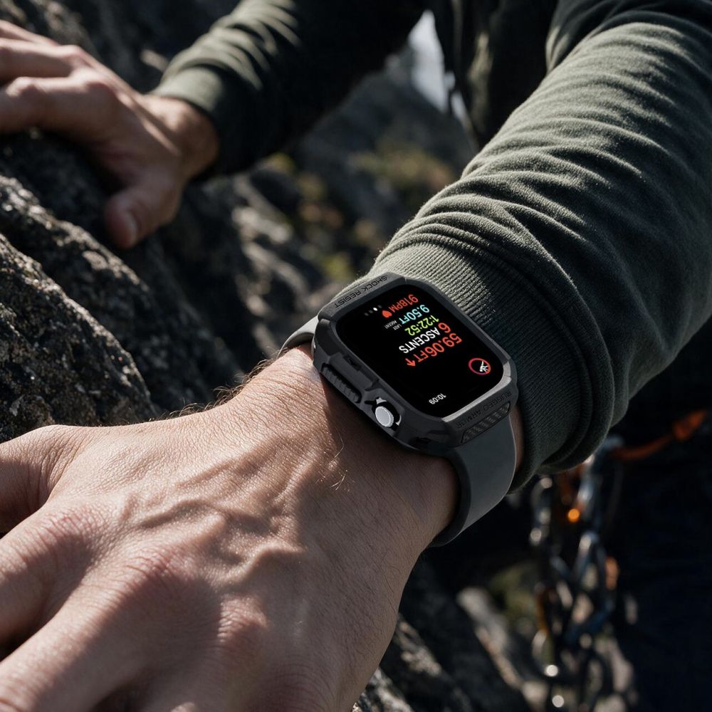 Spigen Rugged Armor Case for Apple Watch 42mm - Matte Black_3