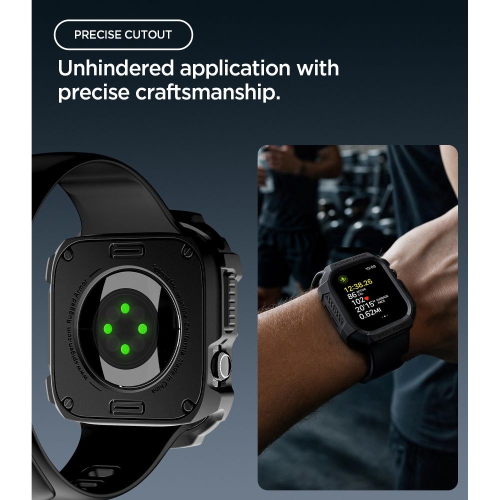 Spigen Rugged Armor Case for Apple Watch 42mm - Matte Black_7