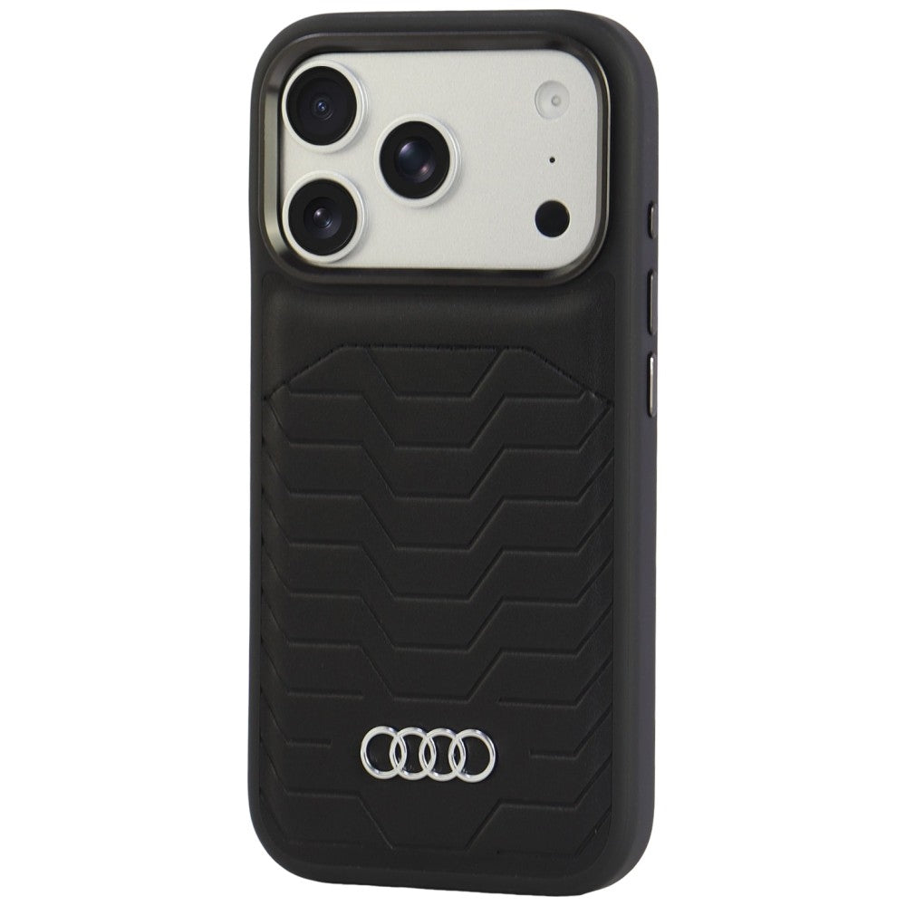 Audi GT Synthetic Leather MagSafe Case for iPhone 18 Pro / 17 Pro - Black_2