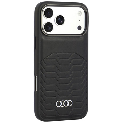Audi GT Synthetic Leather MagSafe Case for iPhone 18 Pro Max / 17 Pro Max - Black_1