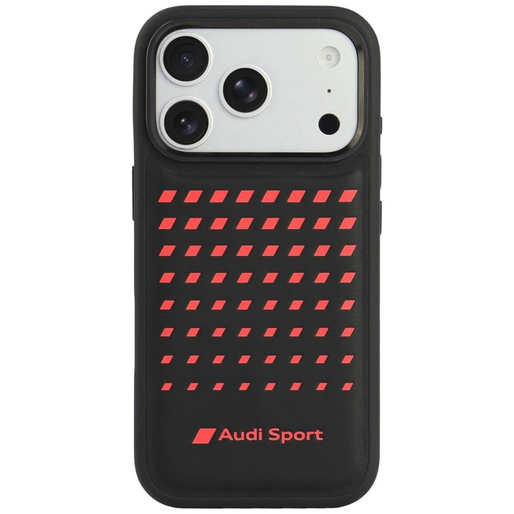 Audi Sport Synthetic Leather MagSafe Case for iPhone 18 Pro / 17 Pro - Black_0
