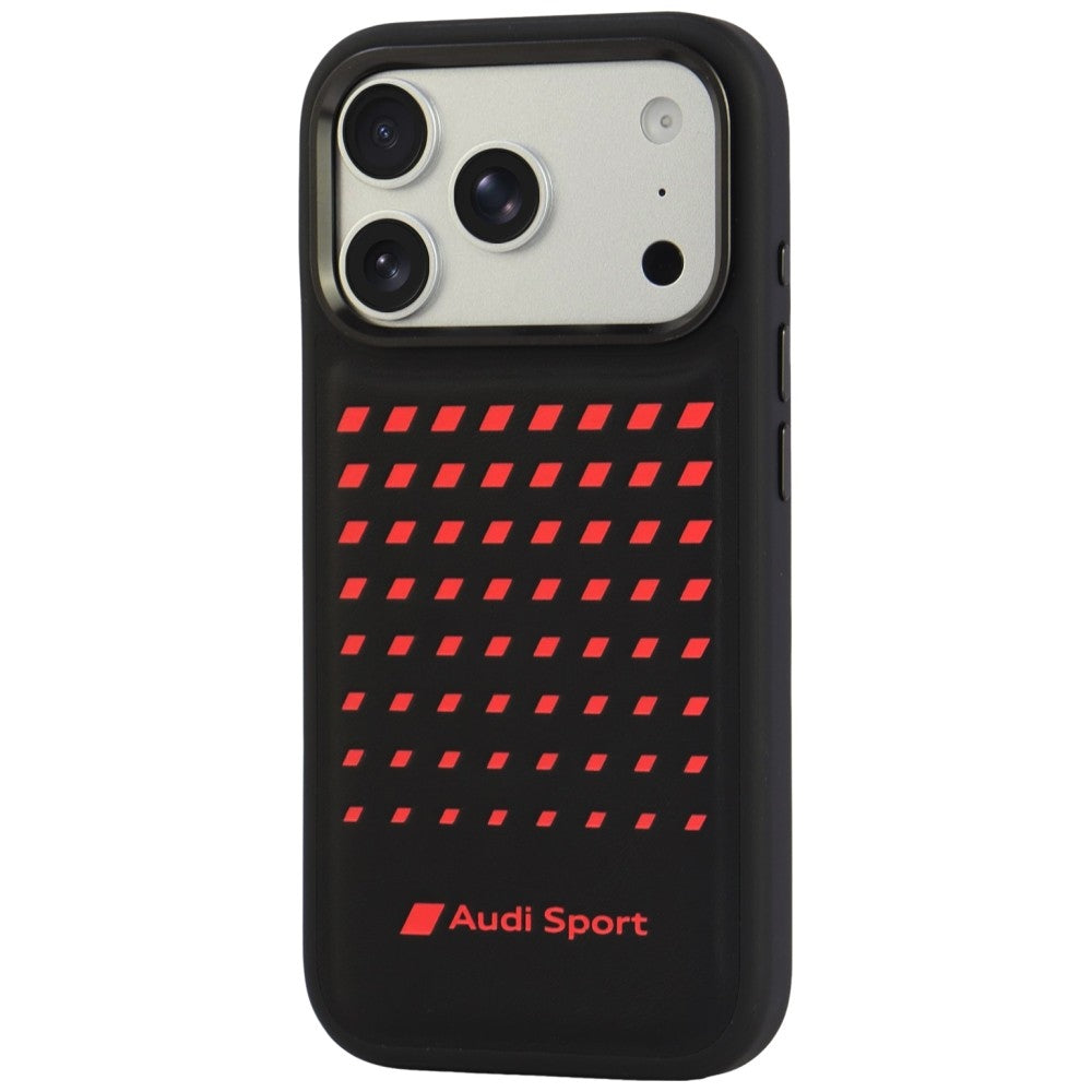 Audi Sport Synthetic Leather MagSafe Case for iPhone 18 Pro / 17 Pro - Black_2