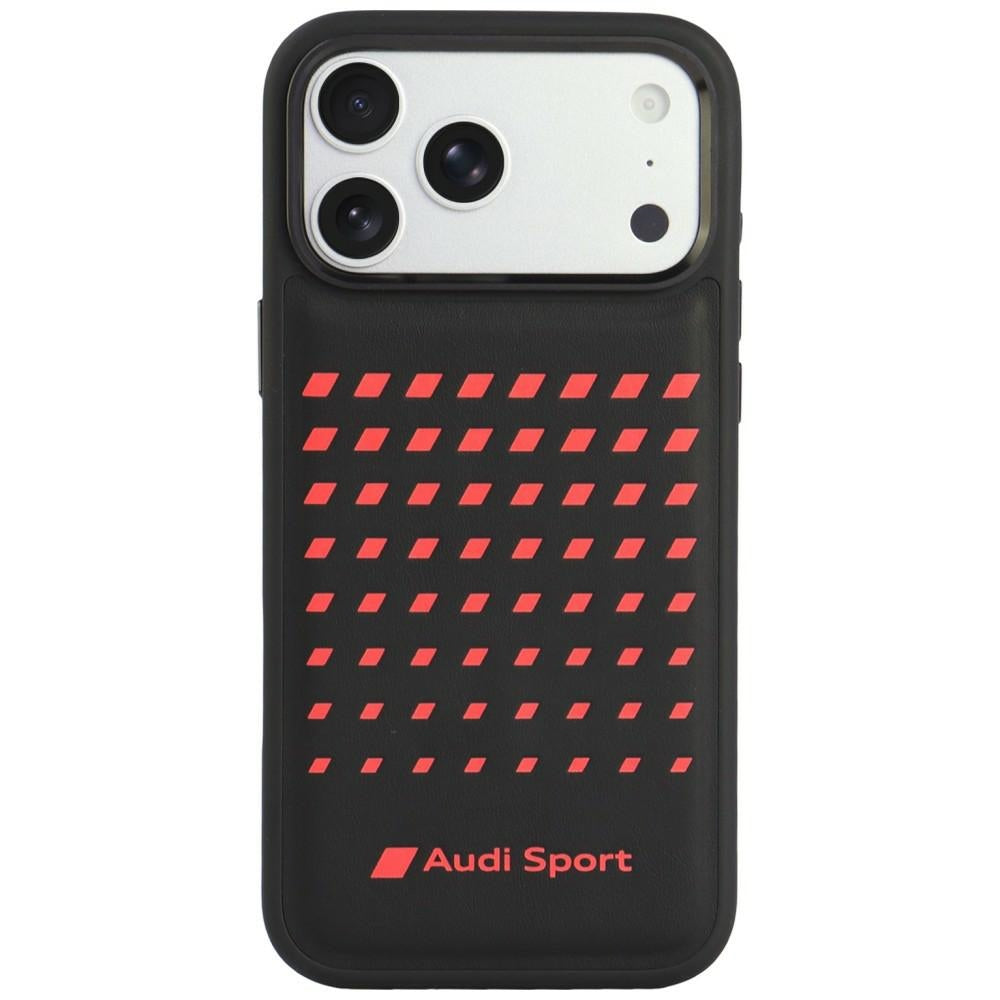 Audi Sport Synthetic Leather MagSafe Case for iPhone 18 Pro Max / 17 Pro Max - Black_0