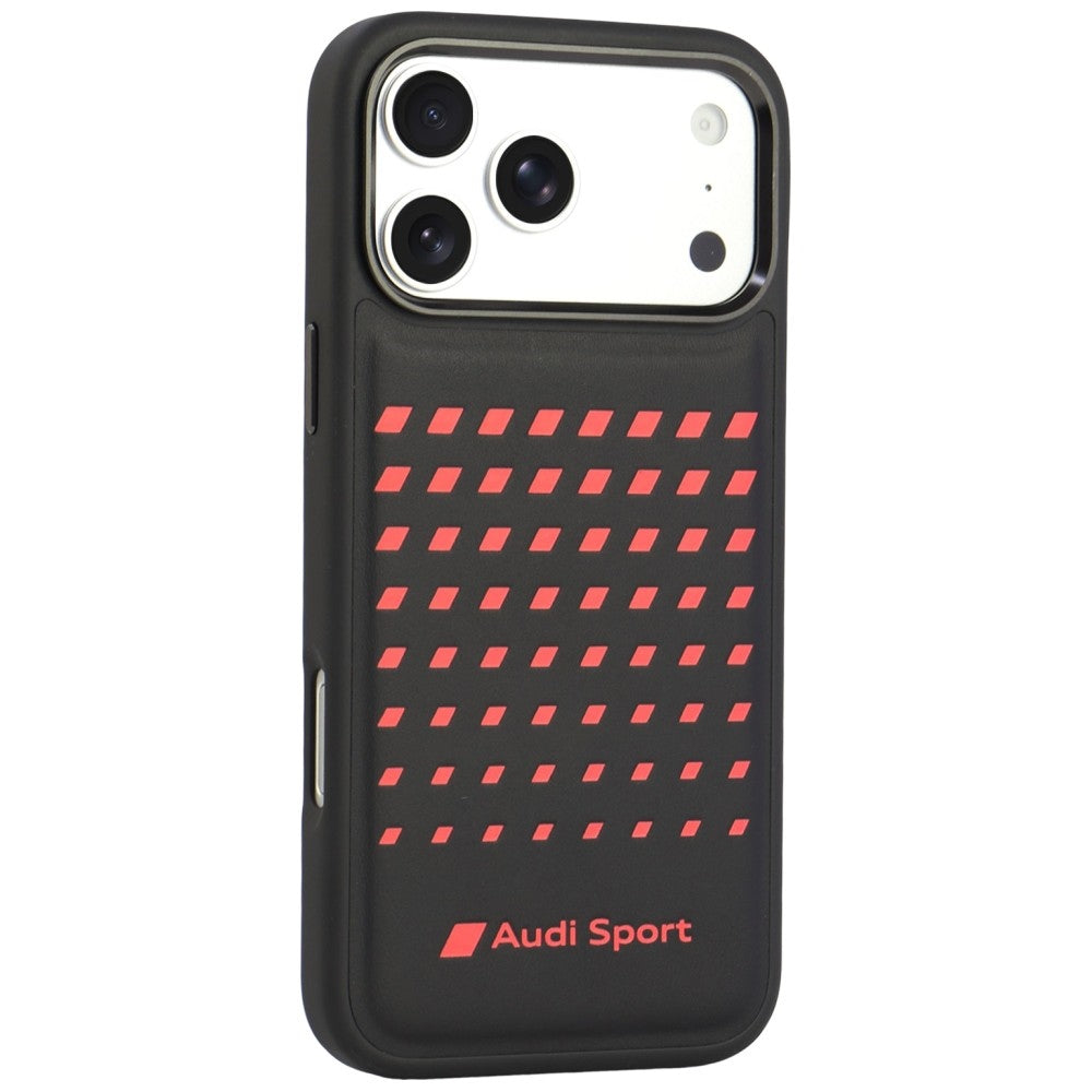 Audi Sport Synthetic Leather MagSafe Case for iPhone 18 Pro Max / 17 Pro Max - Black_1