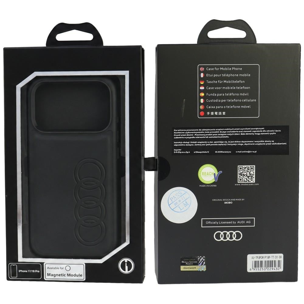 Audi TT Synthetic Leather MagSafe Case for iPhone 18 Pro / 17 Pro - Black_4