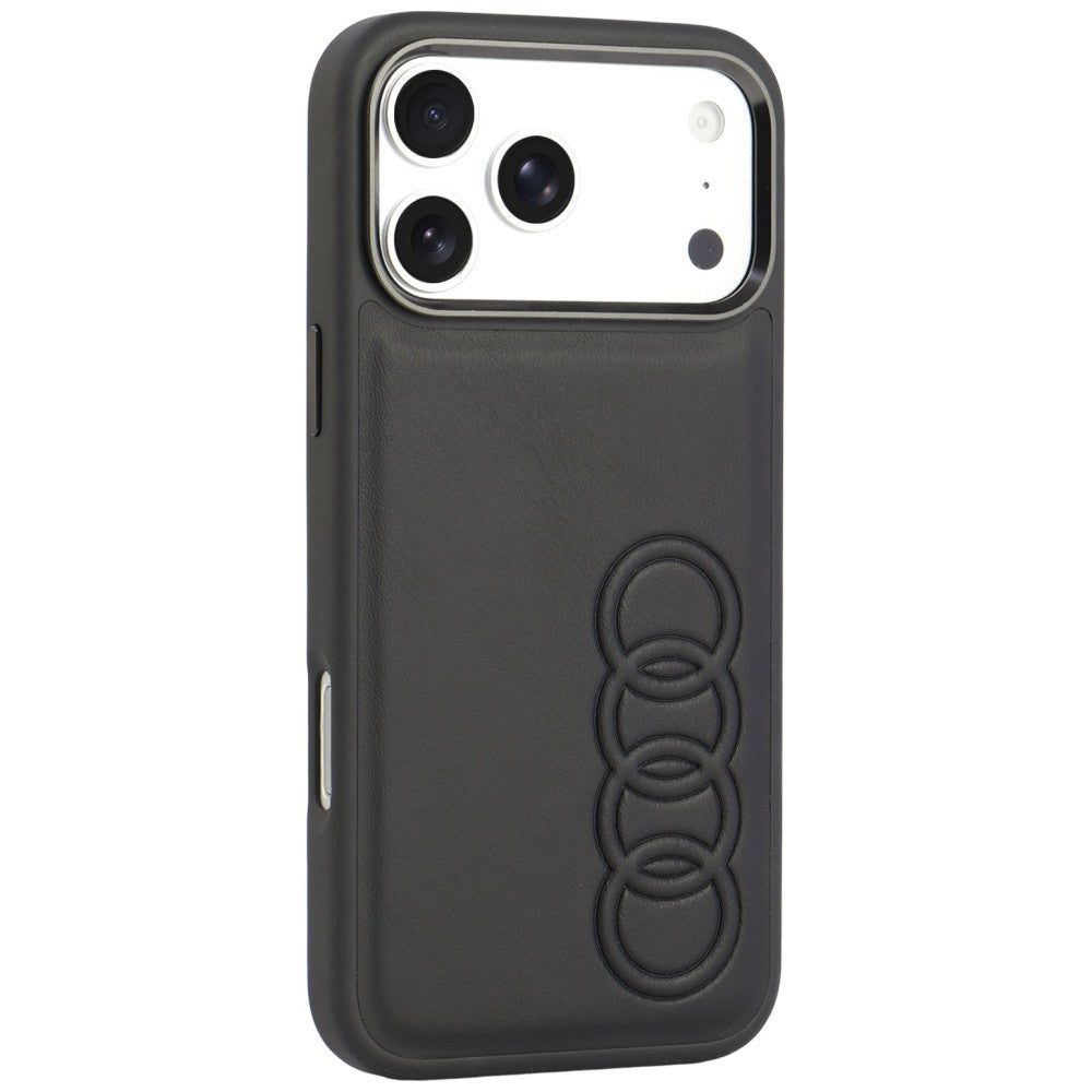 Audi TT Synthetic Leather MagSafe Case for iPhone 18 Pro Max / 17 Pro Max - Black_1