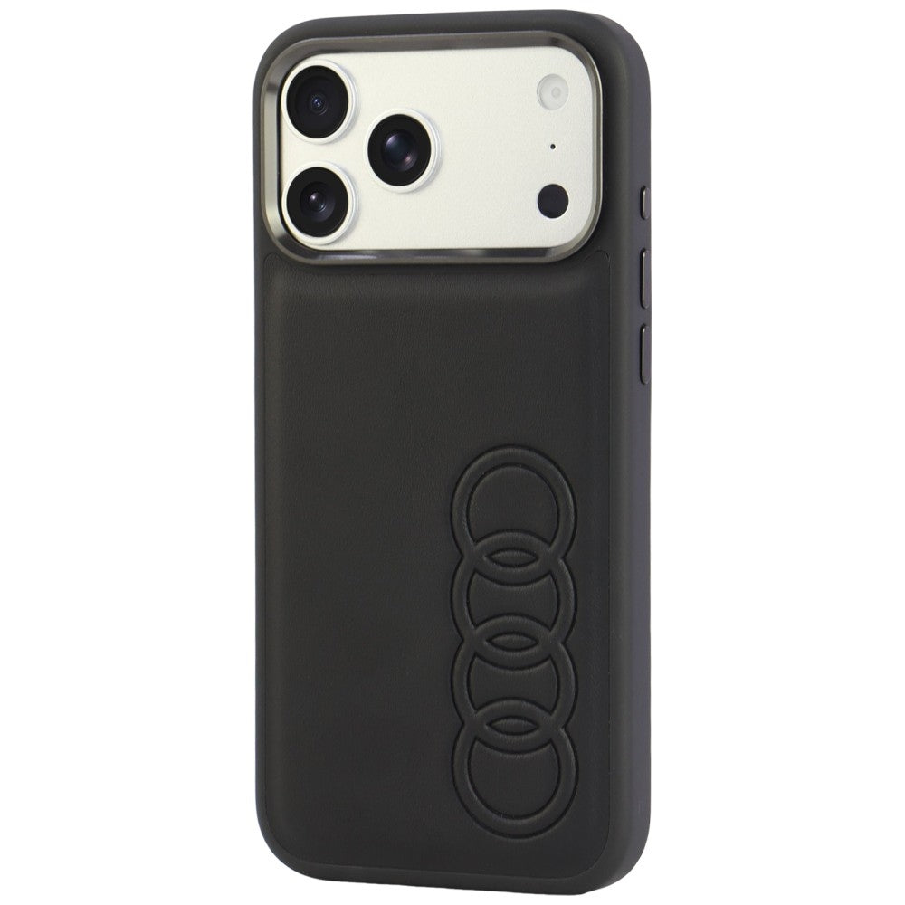 Audi TT Synthetic Leather MagSafe Case for iPhone 18 Pro Max / 17 Pro Max - Black_2