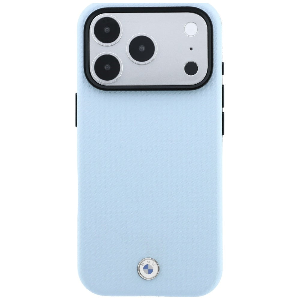 Etui BMW Kevlar Metal Logo MagSafe na iPhone 18 Pro / 17 Pro - niebieskie_2
