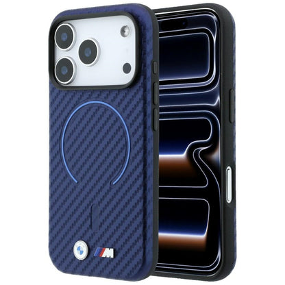 Etui BMW M Carbon Printed Ring MagSafe na iPhone 18 Pro / 17 Pro - granatowe_0
