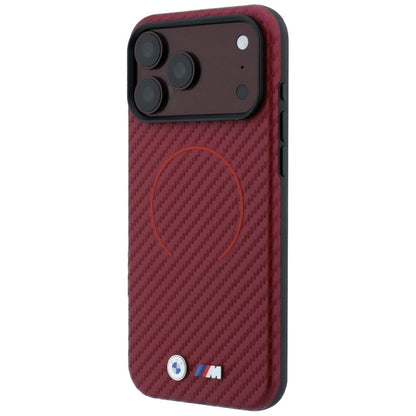 Etui BMW M Carbon Printed Ring MagSafe na iPhone 18 Pro Max / 17 Pro Max - burgundowe_1