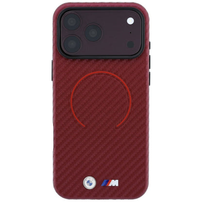 Etui BMW M Carbon Printed Ring MagSafe na iPhone 18 Pro Max / 17 Pro Max - burgundowe_2