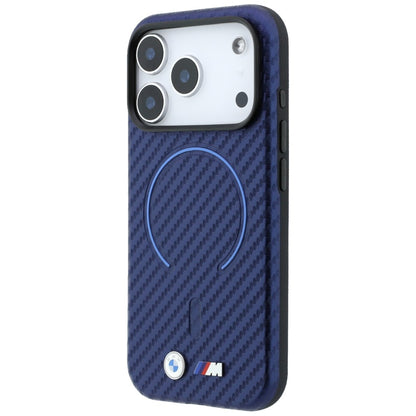 Etui BMW M Carbon Printed Ring MagSafe na iPhone 18 Pro Max / 17 Pro Max - granatowe_1