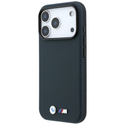 Etui BMW M Quadrille Kevlar Metal Logo MagSafe na iPhone 18 Pro Max / 17 Pro Max - granatowe_1