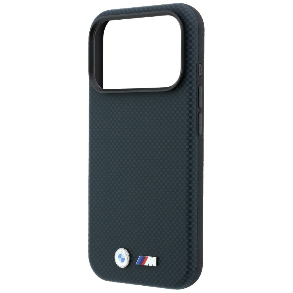 Etui BMW M Quadrille Kevlar Metal Logo MagSafe na iPhone 18 Pro Max / 17 Pro Max - granatowe_5