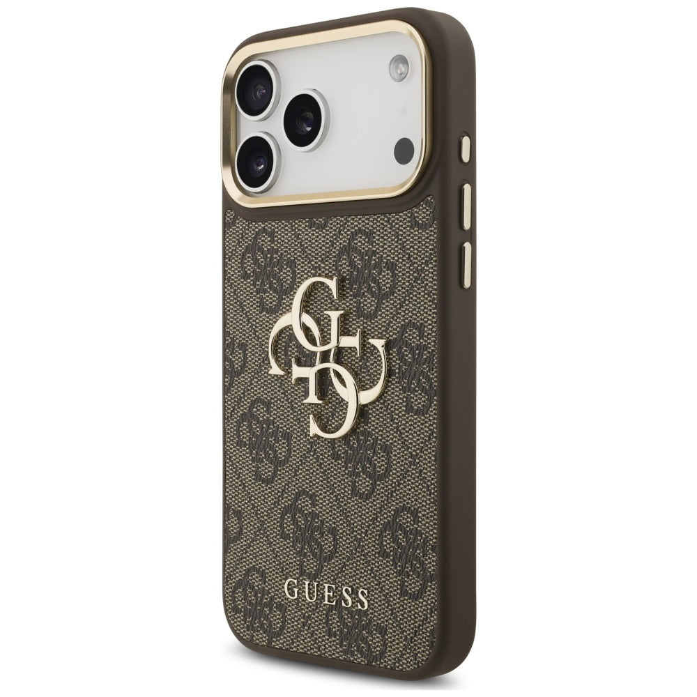 Etui Guess 4G Big 4G Classic Logo Big Strap Metal Buttons na iPhone 18 Pro Max / 17 Pro Max - brązowe_1
