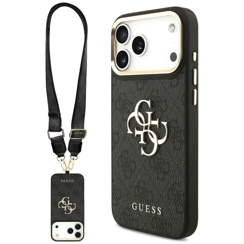 Etui Guess 4G Big 4G Classic Logo Big Strap Metal Buttons na iPhone 18 Pro Max / 17 Pro Max - czarne_0