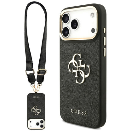 Etui Guess 4G Big 4G Classic Logo Big Strap Metal Buttons na iPhone 18 Pro Max / 17 Pro Max - czarne_0