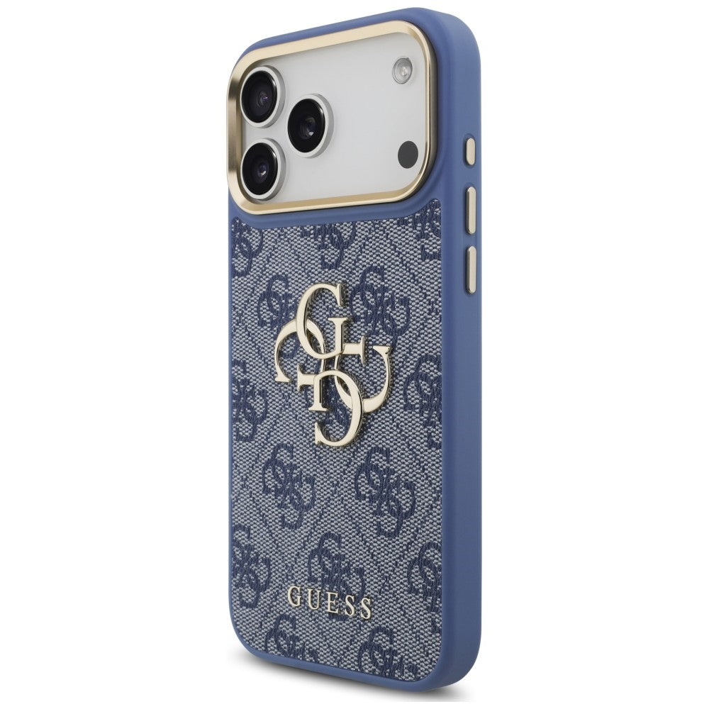 Etui Guess 4G Big 4G Classic Logo Big Strap Metal Buttons na iPhone 18 Pro Max / 17 Pro Max - niebieskie_1