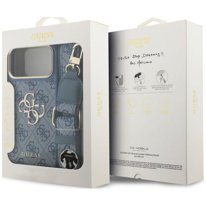 Etui Guess 4G Big 4G Classic Logo Big Strap Metal Buttons na iPhone 18 Pro Max / 17 Pro Max - niebieskie_8