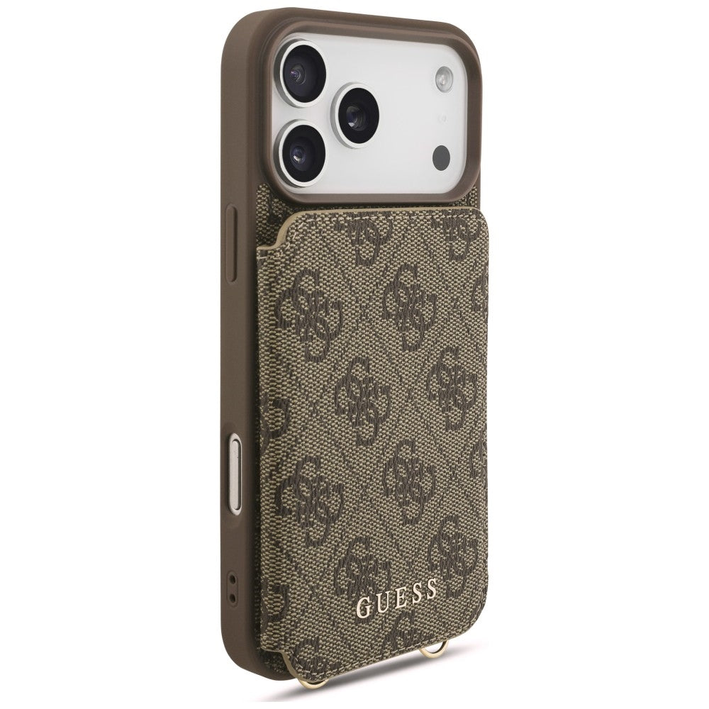 Etui Guess 4G Cardslots & Magnetic Closure Crossbody na iPhone 18 Pro / 17 Pro - brązowe_2