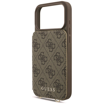 Etui Guess 4G Cardslots & Magnetic Closure Crossbody na iPhone 18 Pro / 17 Pro - brązowe_5