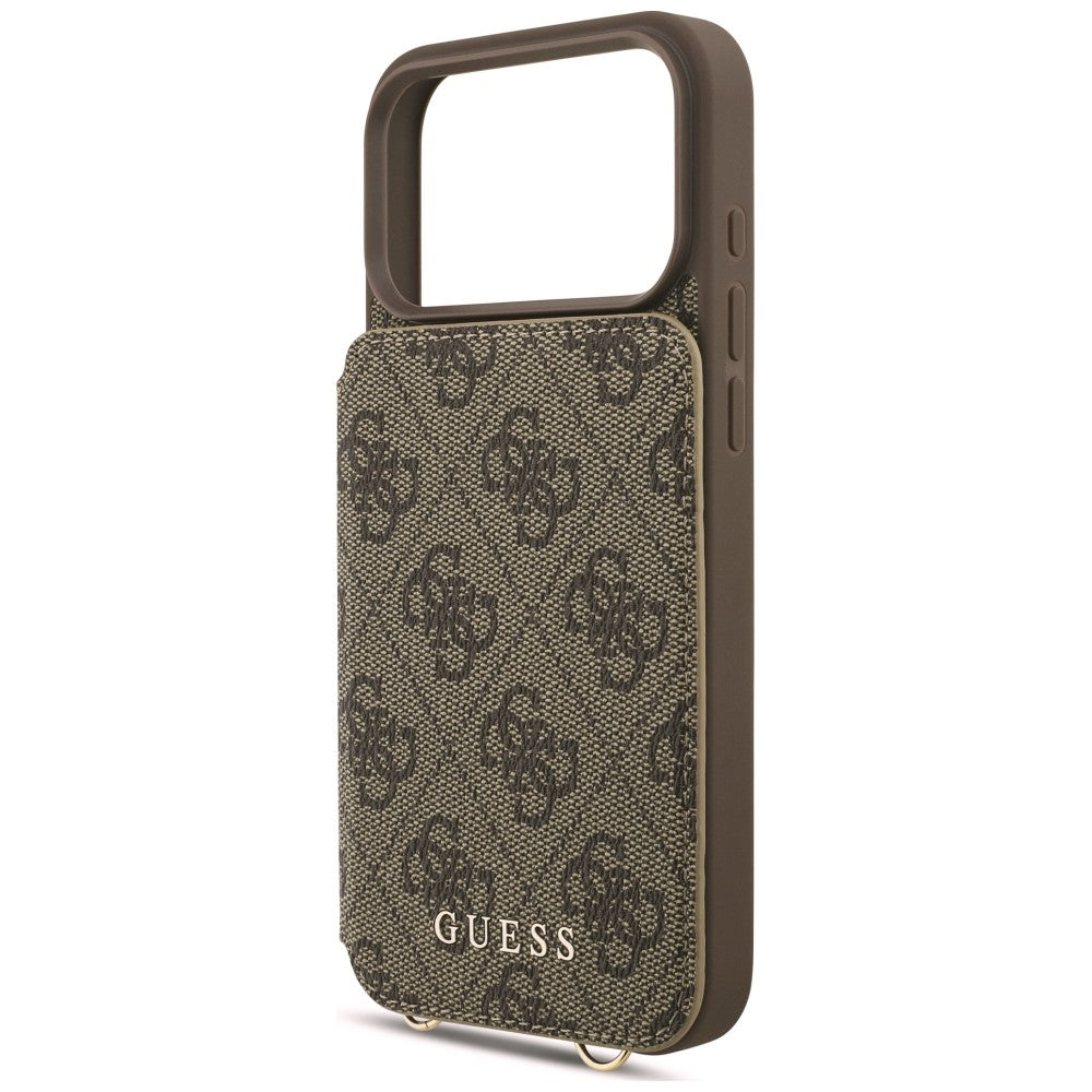 Etui Guess 4G Cardslots & Magnetic Closure Crossbody na iPhone 18 Pro Max / 17 Pro Max - brązowe_5