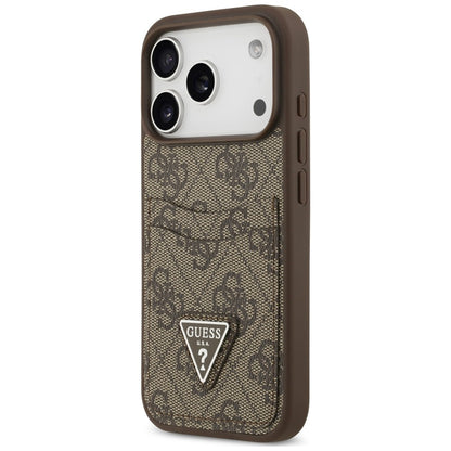 Etui Guess 4G nauble Card Triange na iPhone 18 Pro / 17 Pro - brązowe_1