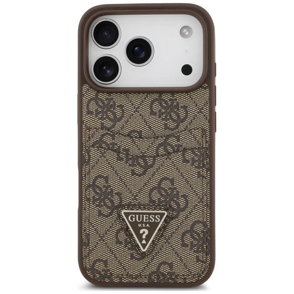 Etui Guess 4G nauble Card Triange na iPhone 18 Pro / 17 Pro - brązowe_2